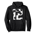 12Th Birthday Soccer Player Football 12 Hoodie - Trendy Graphic Men Women - T-Shirt, Sweatshirt, Hoodie