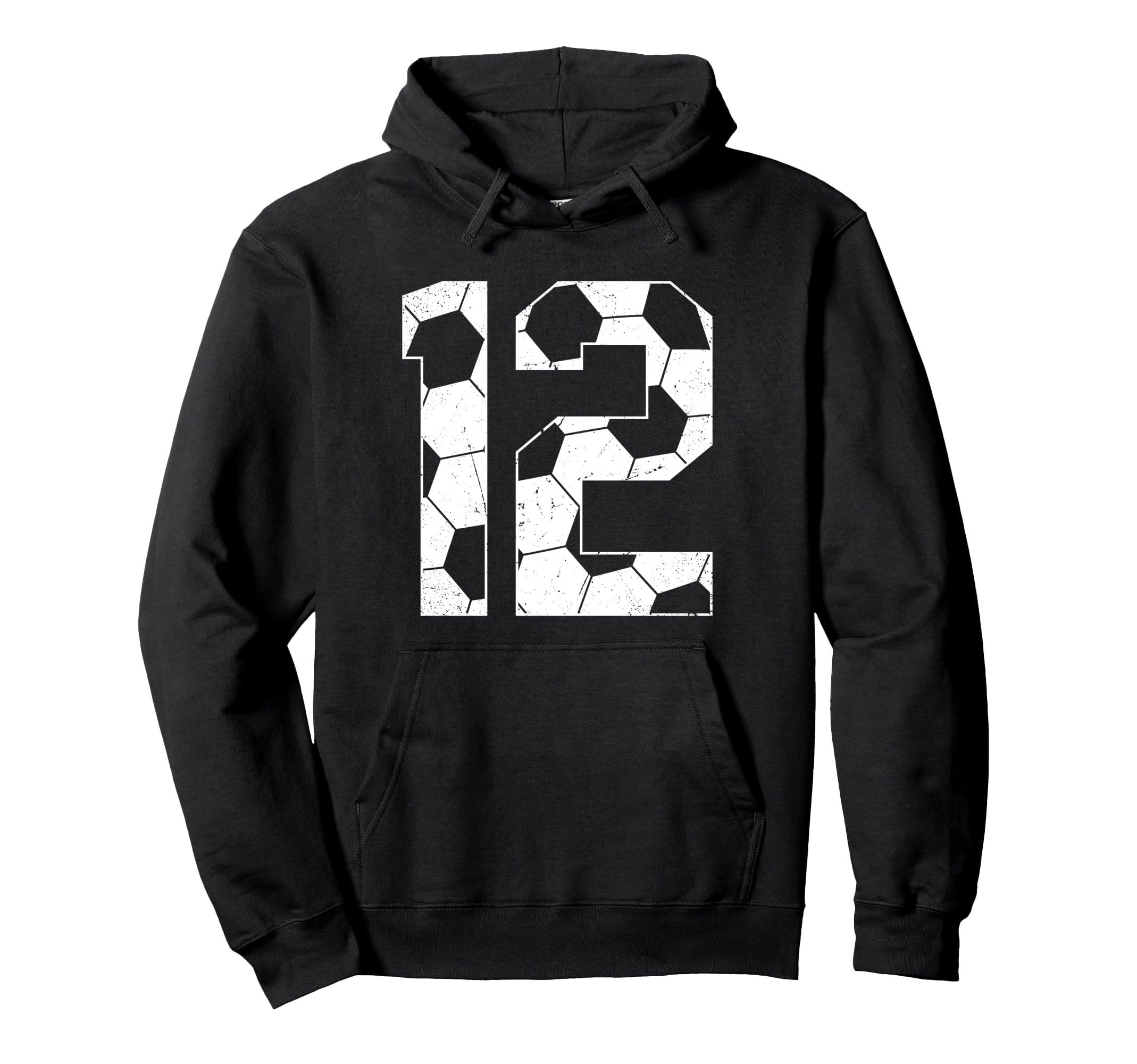 12Th Birthday Soccer Player Football 12 Hoodie - Trendy Graphic Men Women - T-Shirt, Sweatshirt, Hoodie