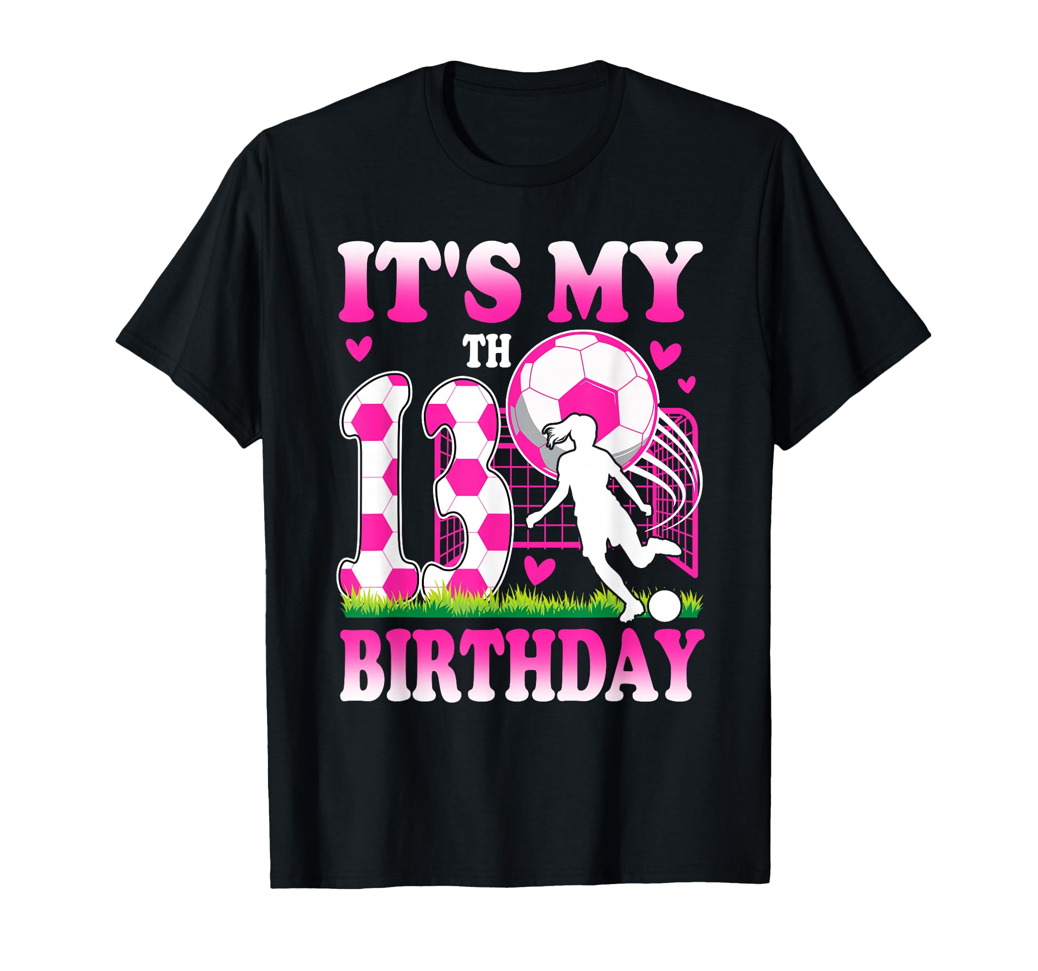 13 Year Old Birthday Soccer Themed T-Shirt - Minimalist Print for Adults - T-Shirt, Sweatshirt, Hoodie