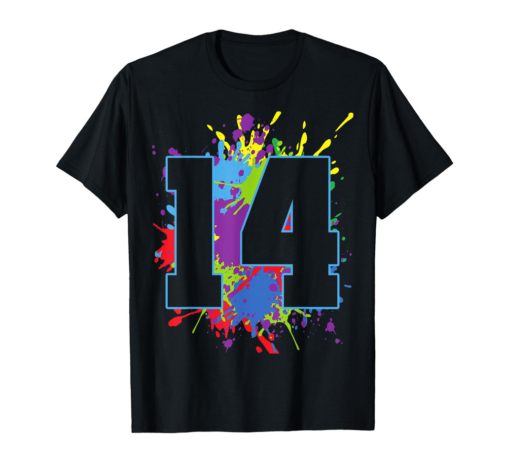 14Th Birthday 14 Paint Splashes T-Shirt - Streetwear Style Unisex - T-Shirt, Sweatshirt, Hoodie