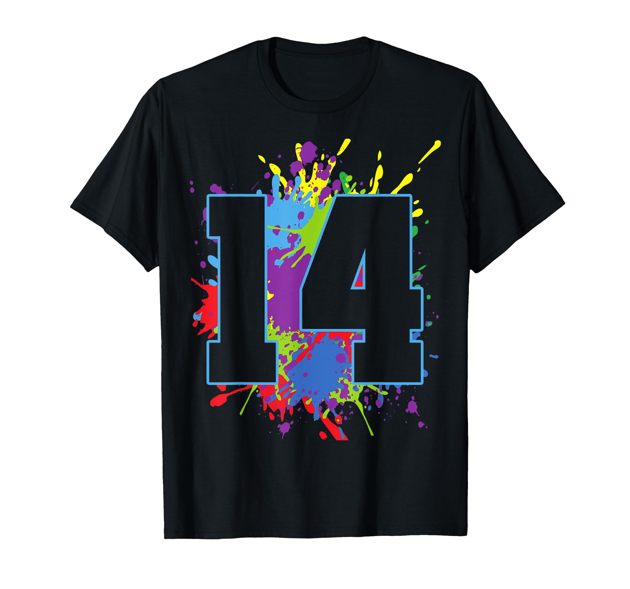 14Th Birthday 14 Paint Splashes T-Shirt - Streetwear Style Unisex - T-Shirt, Sweatshirt, Hoodie