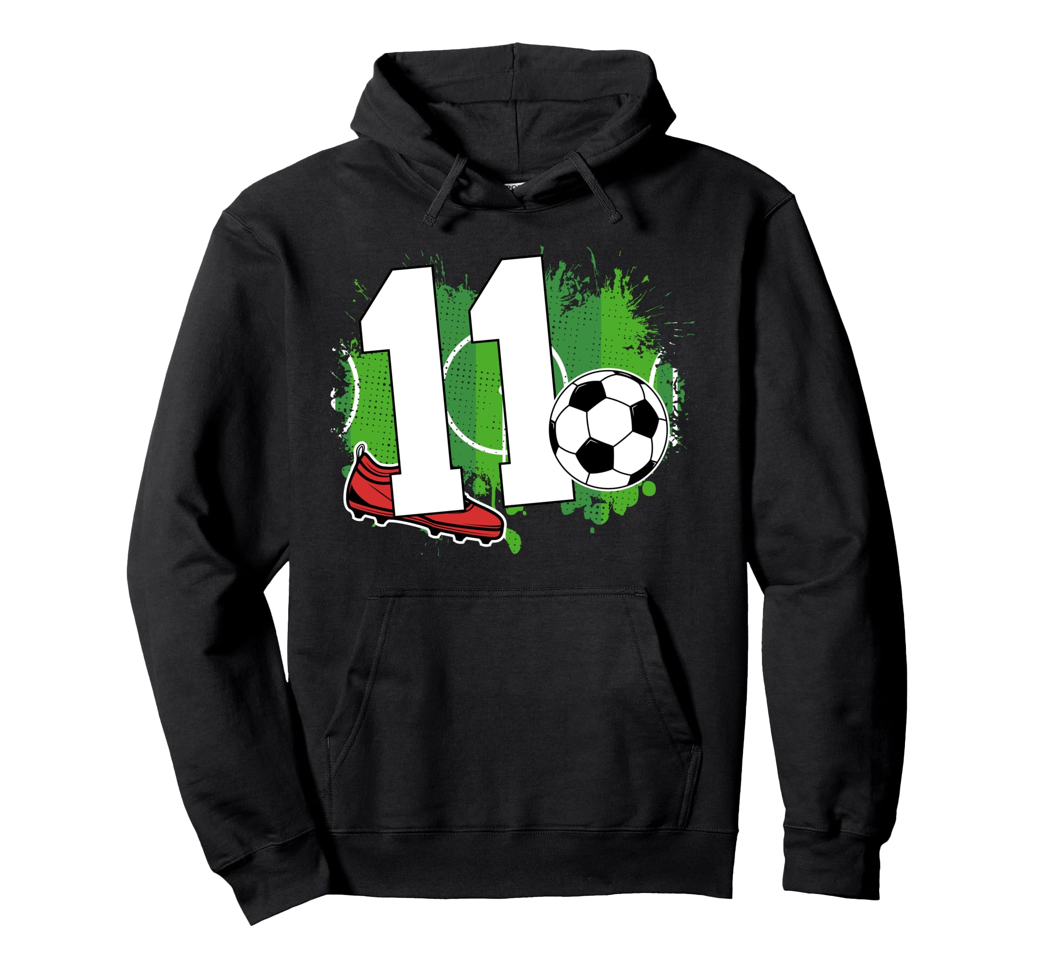 11Th Birthday Soccer Eleven Year Old Hoodie - Trendy Graphic for Adults - T-Shirt, Sweatshirt, Hoodie
