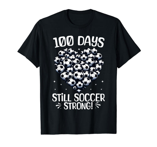 100 Days School Soccer Heart T-Shirt - Casual Everyday Wear for Adults - T-Shirt, Sweatshirt, Hoodie