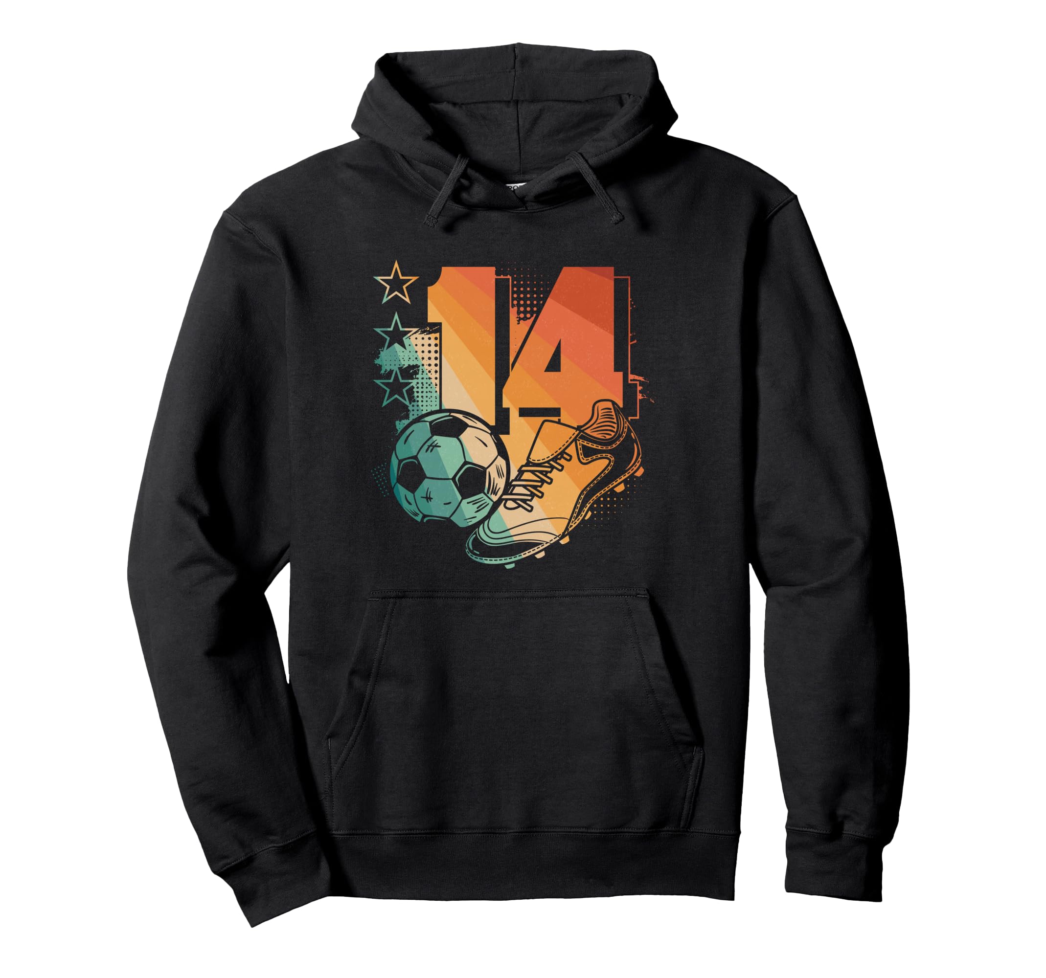 14Th Birthday Soccer Player Football 14 Hoodie - Novelty Apparel Men Women - T-Shirt, Sweatshirt, Hoodie