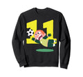 11Th Birthday 11 Years Soccer Sweatshirt - Minimalist Print Men Women - T-Shirt, Sweatshirt, Hoodie