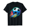 Colorful Soccer Silhouette Soccer T-Shirt - Unique Graphic Men Women - T-Shirt, Sweatshirt, Hoodie