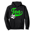 10Th Birthday Party Soccer 10 Year Hoodie - Streetwear Style for Adults - T-Shirt, Sweatshirt, Hoodie