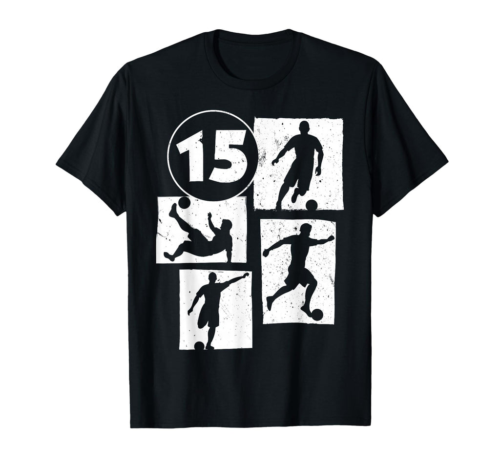 15Th Birthday Soccer Player Football 15 T-Shirt - Streetwear Style Unisex - T-Shirt, Sweatshirt, Hoodie