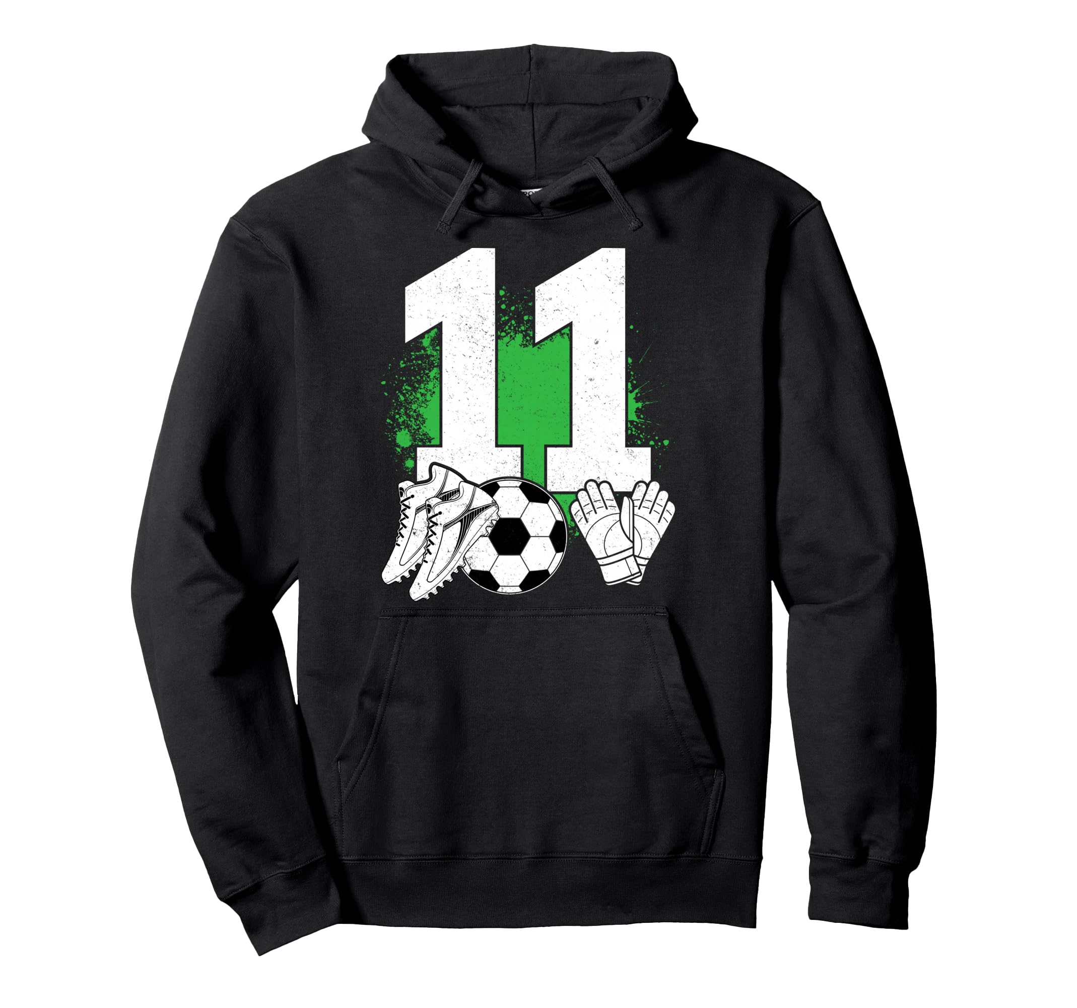 11 Years Old Sports Lover Soccer Player Hoodie - Unique Graphic Unisex - T-Shirt, Sweatshirt, Hoodie