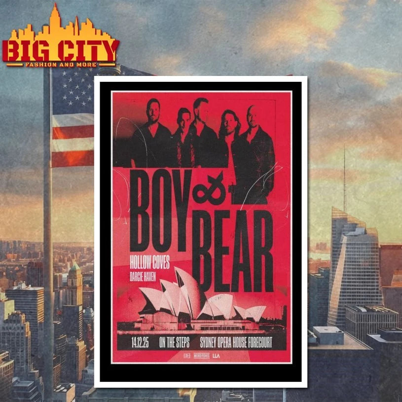 Boy Bear Sydney Opera House Forecourt Poster - Adult & Kids T-Shirts, Sweatshirts & Hoodies apparel design preview 4