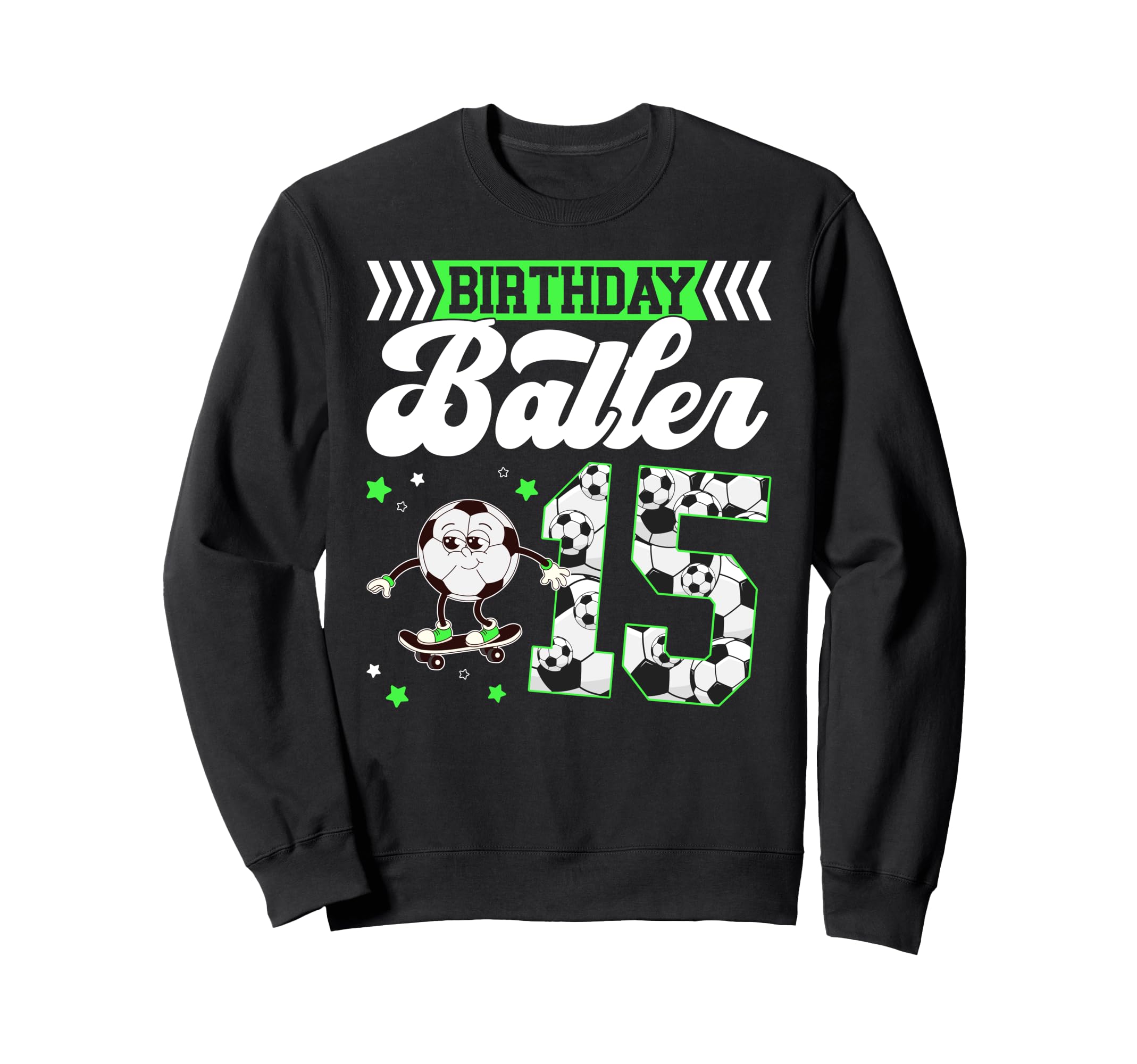 15Th Soccer Birthday Party Sweatshirt - Aesthetic Graphic Men Women - T-Shirt, Sweatshirt, Hoodie