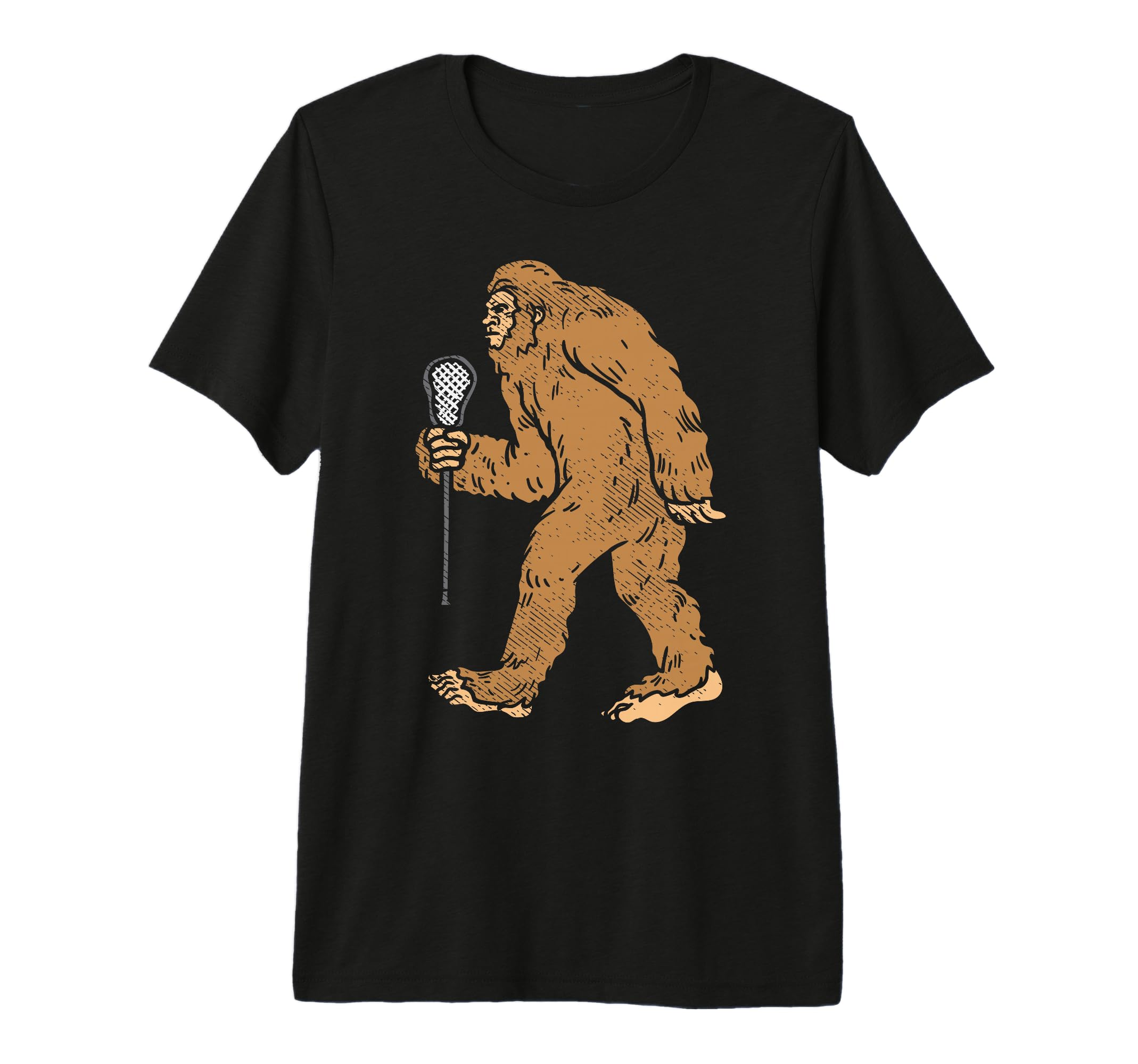 Bigfoot Sasquatch Lacrosse Funny Lax Dad T-Shirt - Streetwear Style Unisex - T-Shirt, Sweatshirt, Hoodie