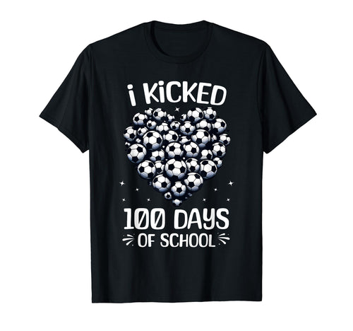 100 Days School Soccer Heart Love T-Shirt - Minimalist Print Men Women - T-Shirt, Sweatshirt, Hoodie