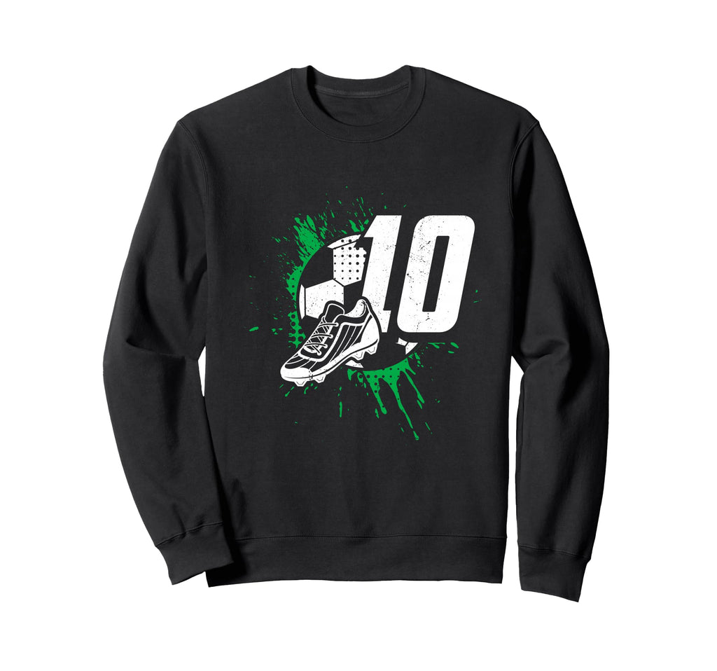 10Th Birthday Soccer Player Football Sweatshirt - Custom Art Print Unisex - T-Shirt, Sweatshirt, Hoodie