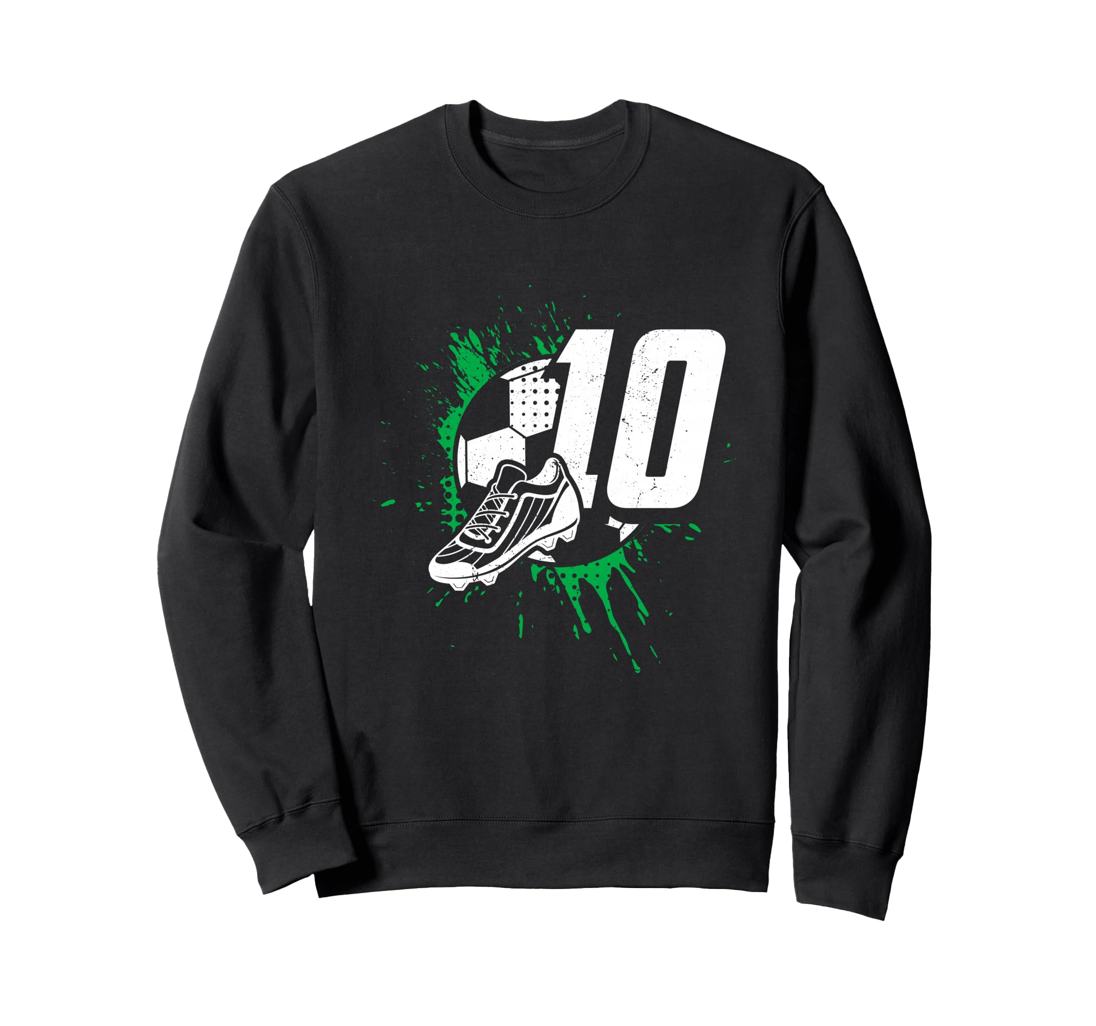 10Th Birthday Soccer Player Football Sweatshirt - Custom Art Print Unisex - T-Shirt, Sweatshirt, Hoodie