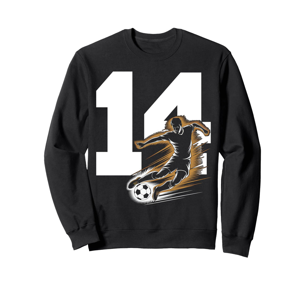 14 Soccer Birthday Gift Soccer Sweatshirt - Minimalist Print for Adults - T-Shirt, Sweatshirt, Hoodie