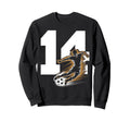 14 Soccer Birthday Gift Soccer Sweatshirt - Minimalist Print for Adults - T-Shirt, Sweatshirt, Hoodie