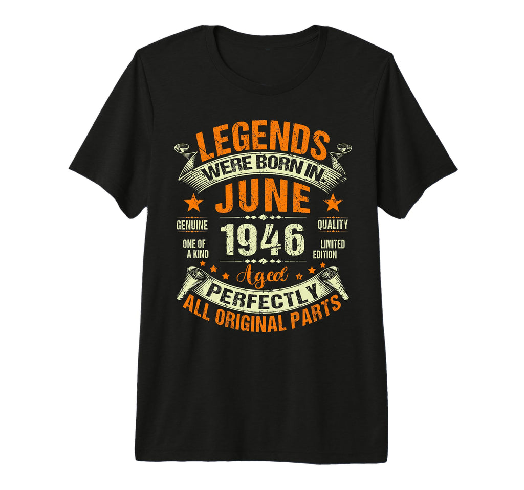 Legends Were Born June 1946 80Th T-Shirt - Trendy Graphic for Adults - T-Shirt, Sweatshirt, Hoodie