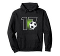 17Th Birthday Soccer Player Football 17 Hoodie - Graphic Print for Adults - T-Shirt, Sweatshirt, Hoodie