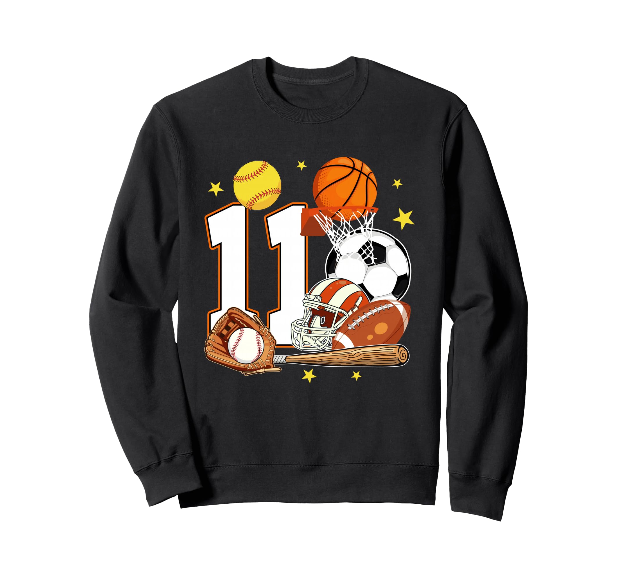 11Th Birthday Sports Birthday Sweatshirt - Casual Everyday Wear Men Women - T-Shirt, Sweatshirt, Hoodie