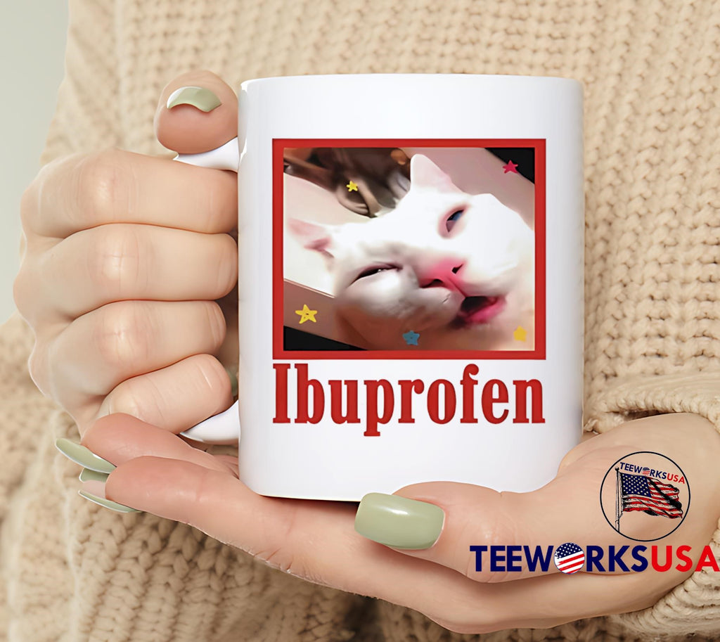 Ibuprofen cat meme - Adult & Kids T-Shirts, Sweatshirts & Hoodies apparel design preview 6