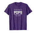 1St Time Grandpa Promoted To Pops Est T-Shirt - Fun Novelty Design Unisex - T-Shirt, Sweatshirt, Hoodie