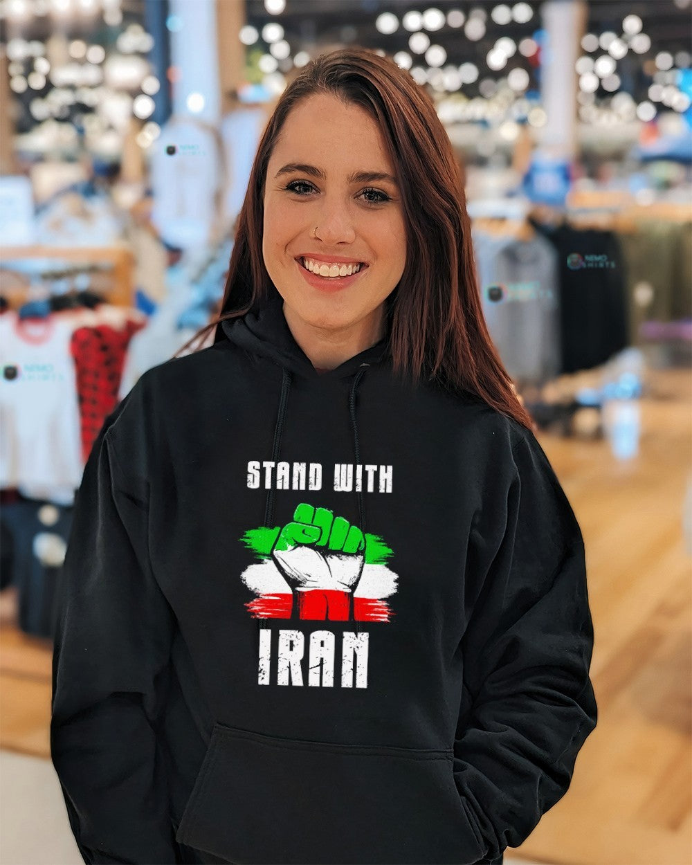 Unisex Stand with Iran Ships From USA For Sale - Adult & Kids T-Shirts, Sweatshirts & Hoodies apparel design preview 3