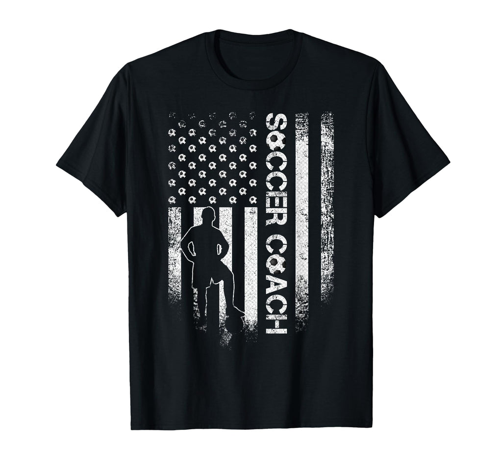 Usa Flag Soccer Coach Football Player T-Shirt - Custom Art Print Unisex - T-Shirt, Sweatshirt, Hoodie