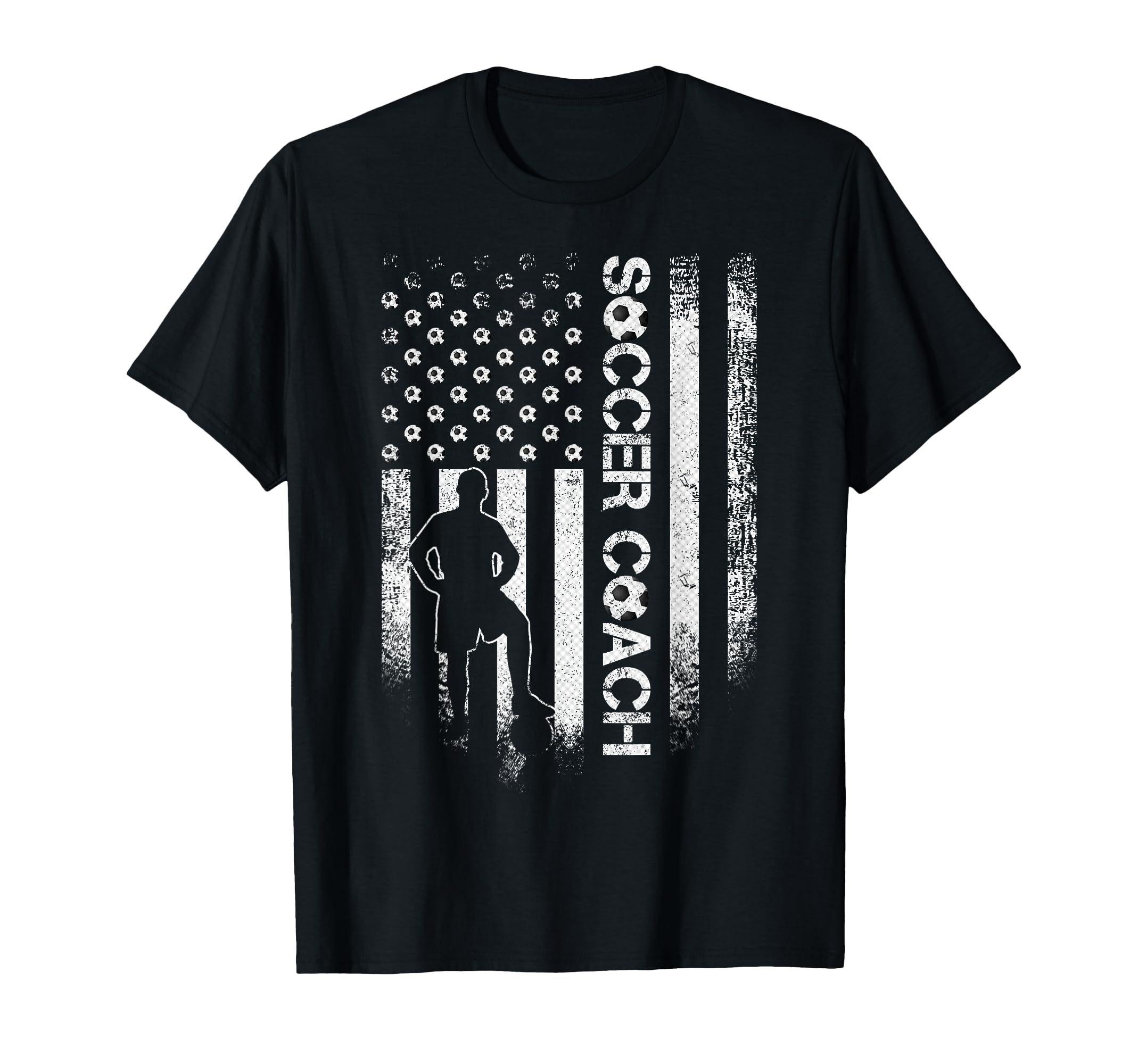Usa Flag Soccer Coach Football Player T-Shirt - Custom Art Print Unisex - T-Shirt, Sweatshirt, Hoodie