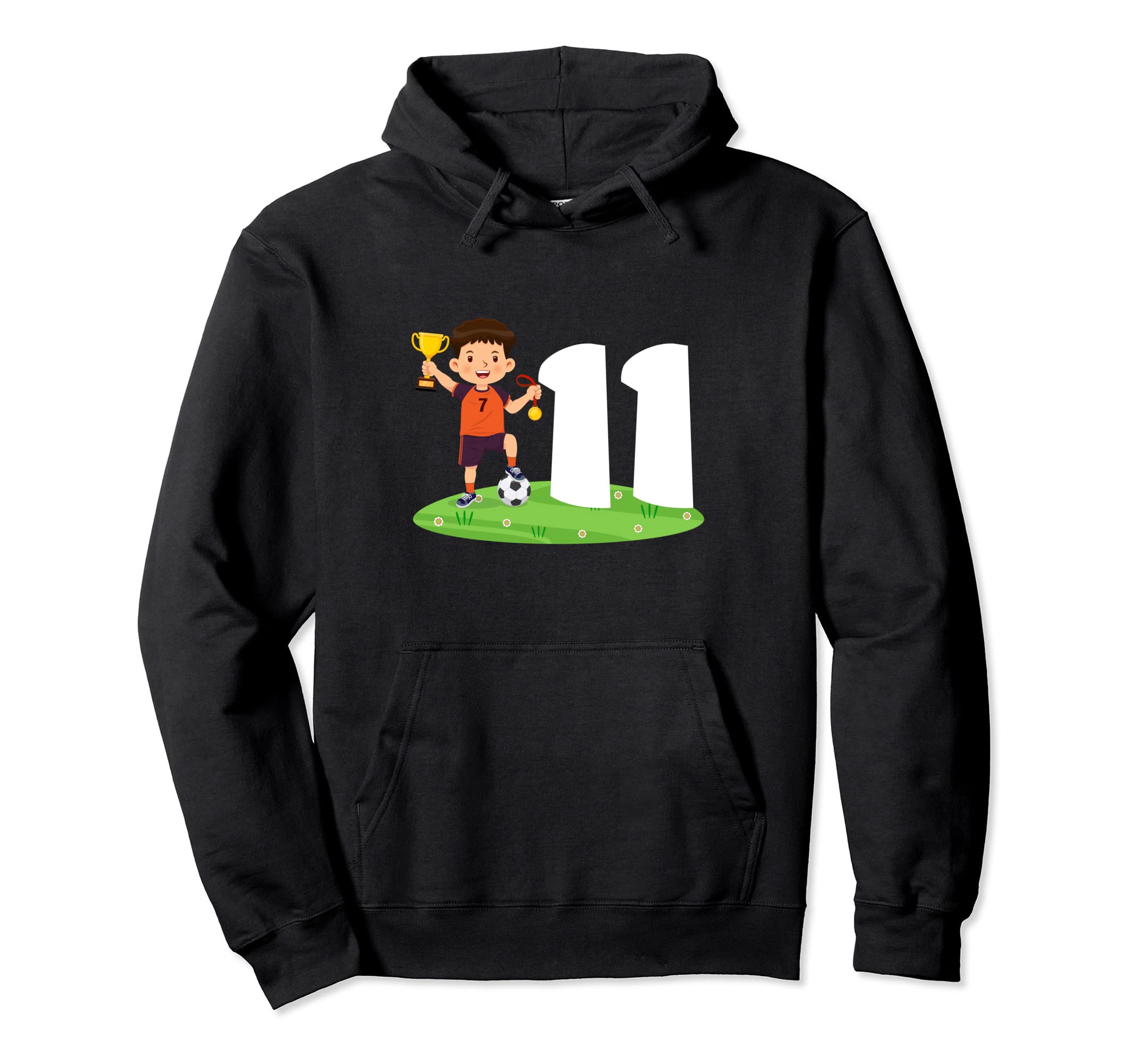 11Th Birthday Soccer 11 Years Old Soccer Hoodie - Graphic Print Unisex - T-Shirt, Sweatshirt, Hoodie