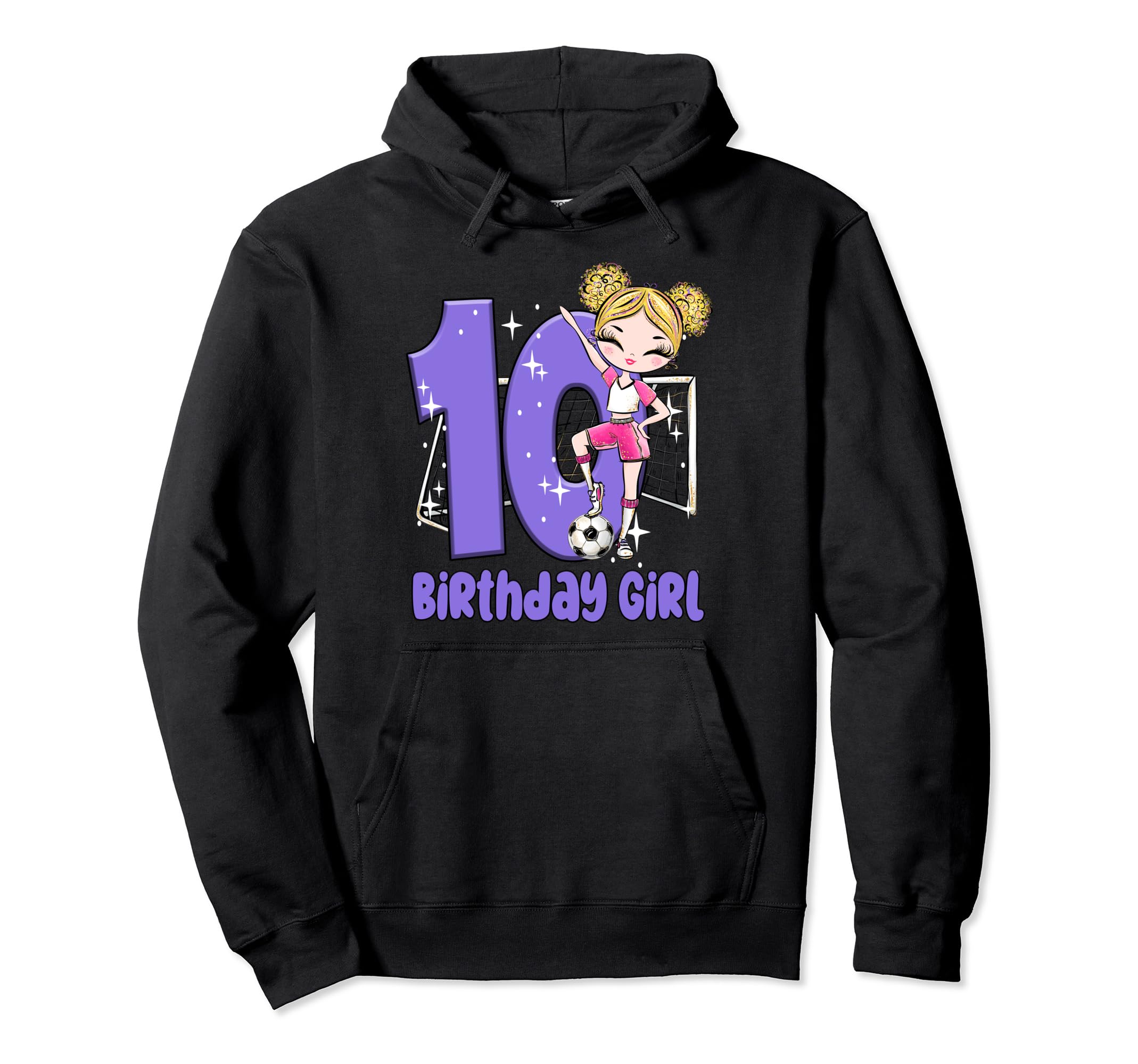 10Th Birthday Soccer Party Ten Double Hoodie - Casual Everyday Wear Unisex - T-Shirt, Sweatshirt, Hoodie