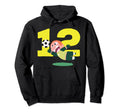 12Th Birthday 12 Years Soccer Football Hoodie - Minimalist Print Men Women - T-Shirt, Sweatshirt, Hoodie