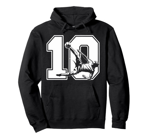 10 Soccer Birthday Gift Soccer Fan Hoodie - Minimalist Print Men Women - T-Shirt, Sweatshirt, Hoodie