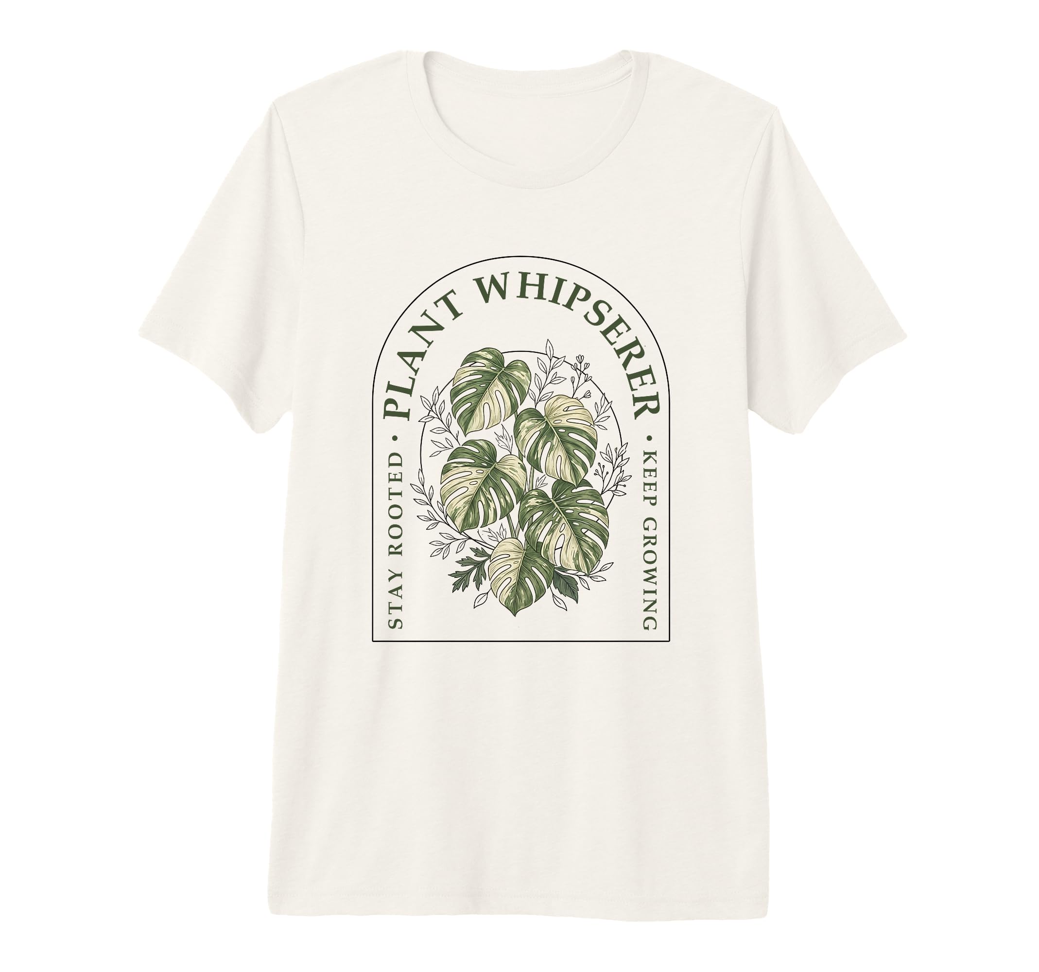 Funny Plant Whisperer Monstera Albo T-Shirt - Minimalist Print for Adults - T-Shirt, Sweatshirt, Hoodie