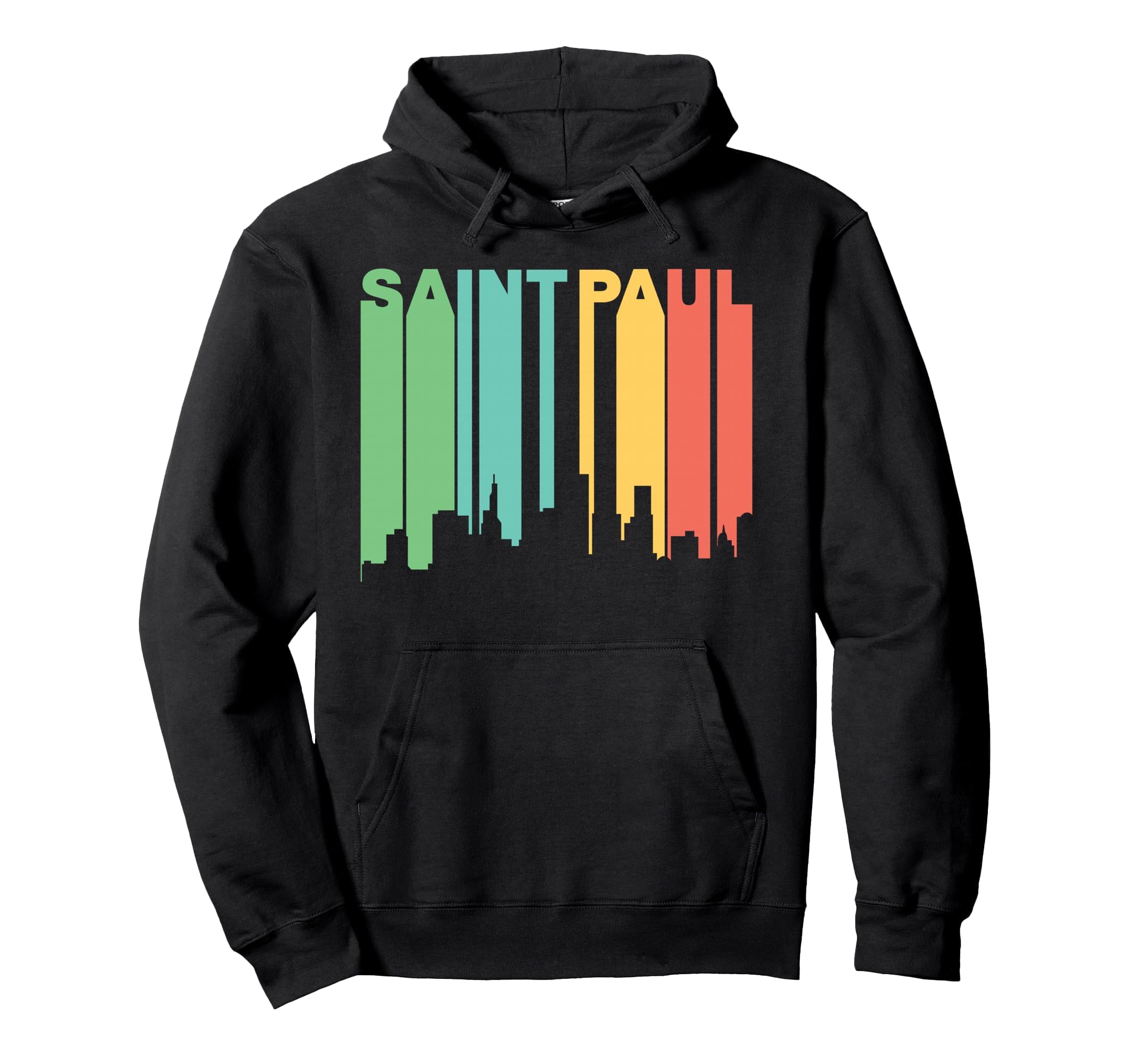 1970S Saint Paul Minnesota Skyline Hoodie - Unique Graphic Unisex - T-Shirt, Sweatshirt, Hoodie