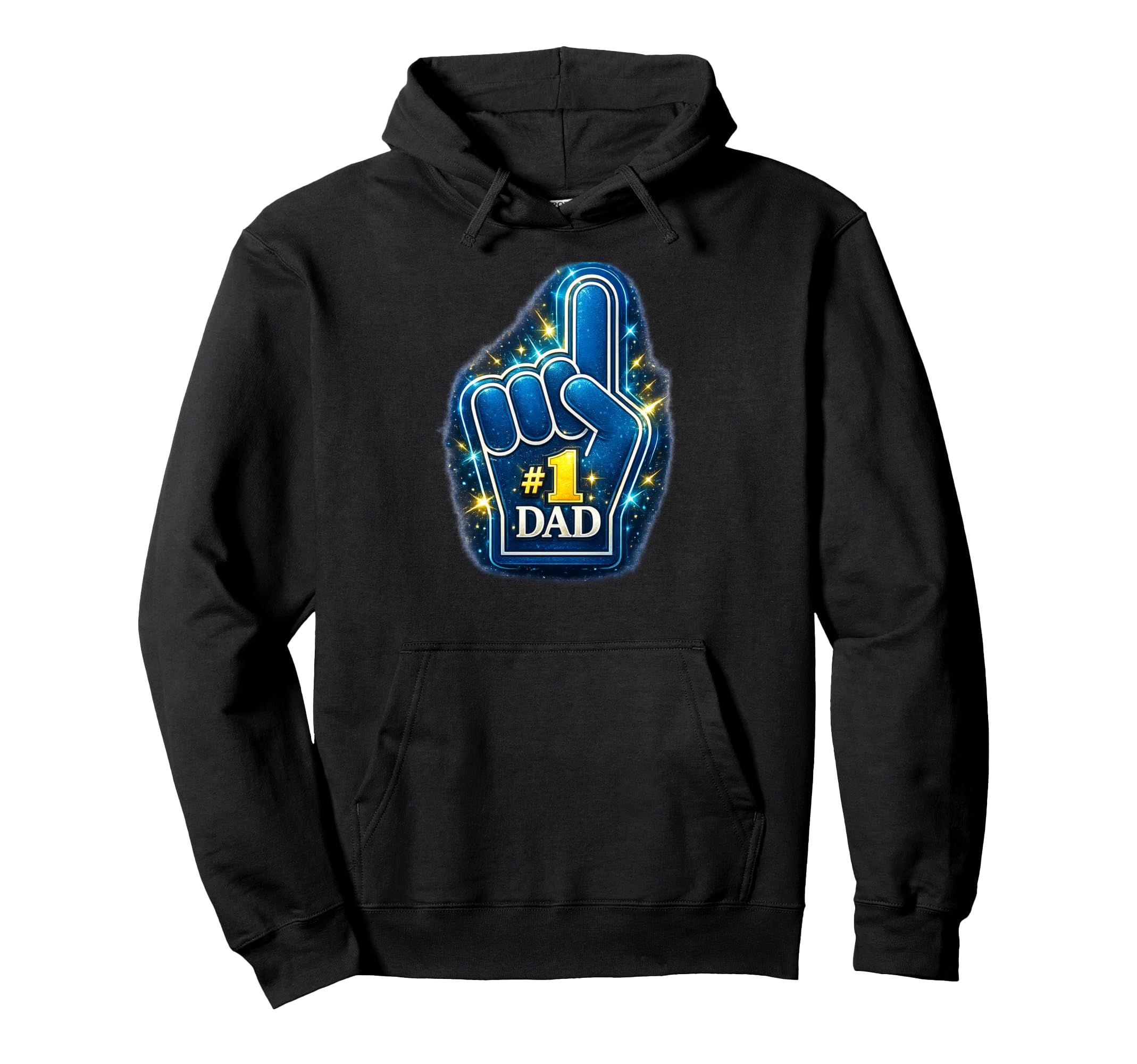 1 Dad Finger Bold Number One Father Hoodie - Unique Graphic for Adults - T-Shirt, Sweatshirt, Hoodie