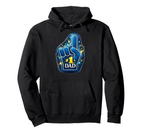 1 Dad Finger Bold Number One Father Hoodie - Unique Graphic for Adults - T-Shirt, Sweatshirt, Hoodie