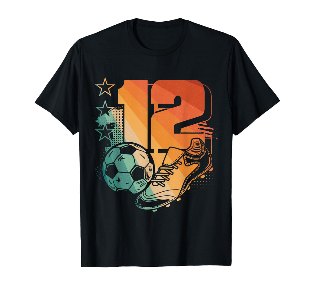 12Th Birthday Soccer Player Football T-Shirt - Minimalist Print Men Women - T-Shirt, Sweatshirt, Hoodie
