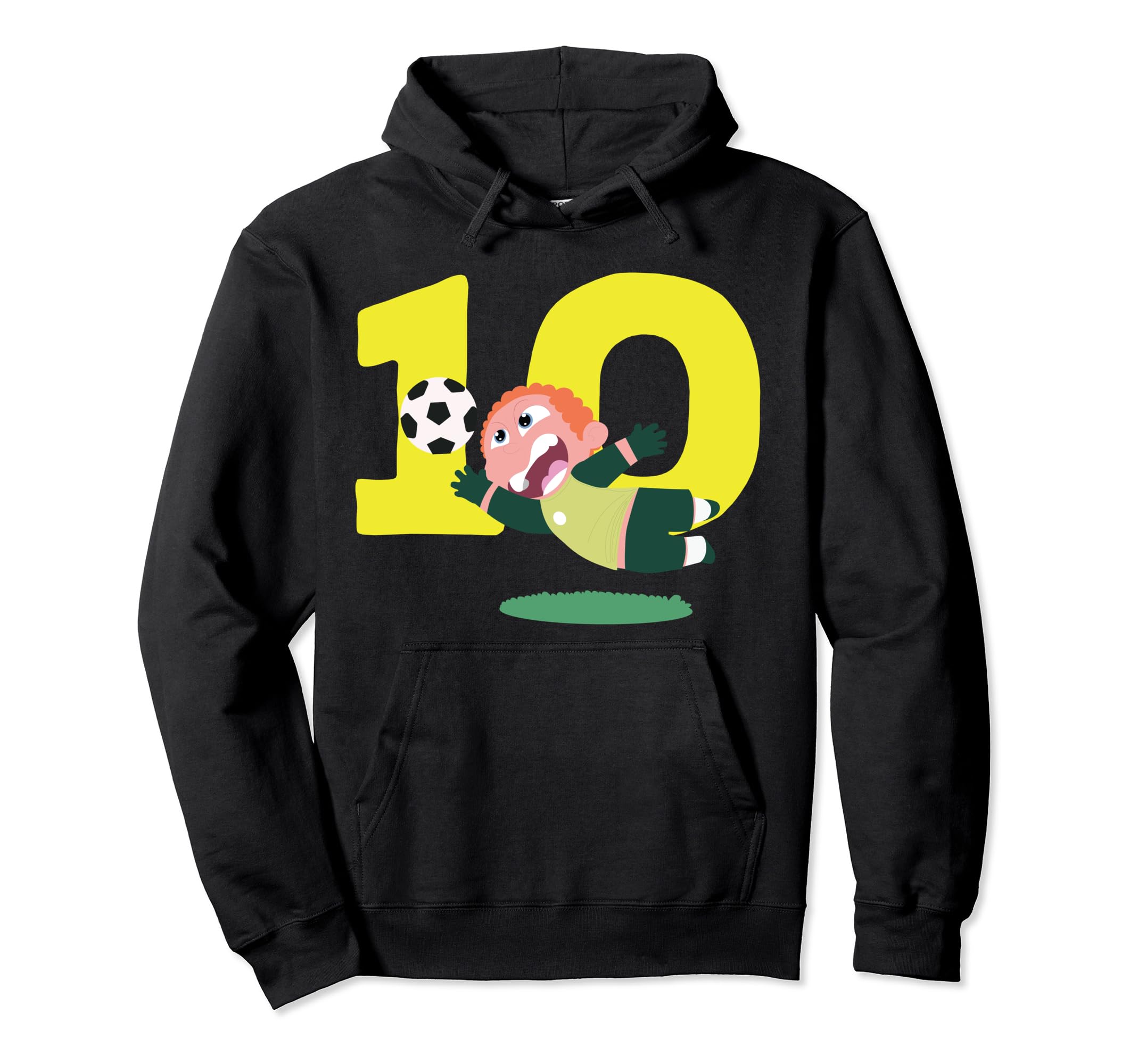 10Th Birthday 10 Years Soccer Football Hoodie - Unique Graphic for Adults - T-Shirt, Sweatshirt, Hoodie