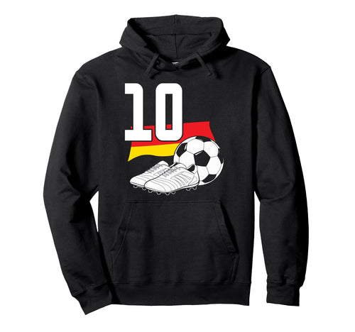 10 Soccer Birthday Gift Soccer Fan Hoodie - Fun Novelty Design for Adults - T-Shirt, Sweatshirt, Hoodie
