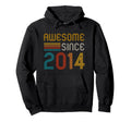11Th Birthday Awesome Since 2014 Hoodie - Aesthetic Graphic Men Women - T-Shirt, Sweatshirt, Hoodie