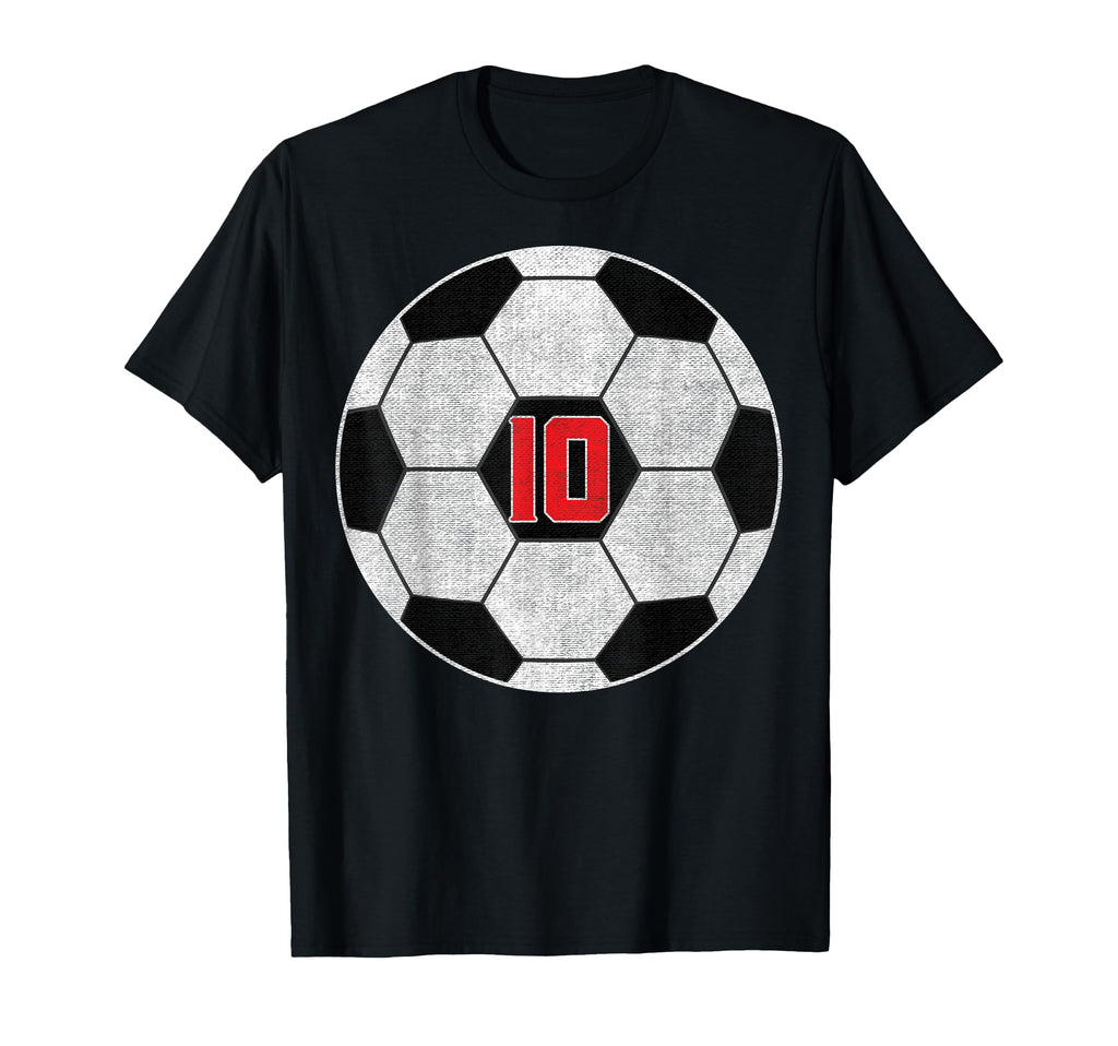 10 Years Old Soccer Player 10Th Birthday T-Shirt - Custom Art Print Unisex - T-Shirt, Sweatshirt, Hoodie