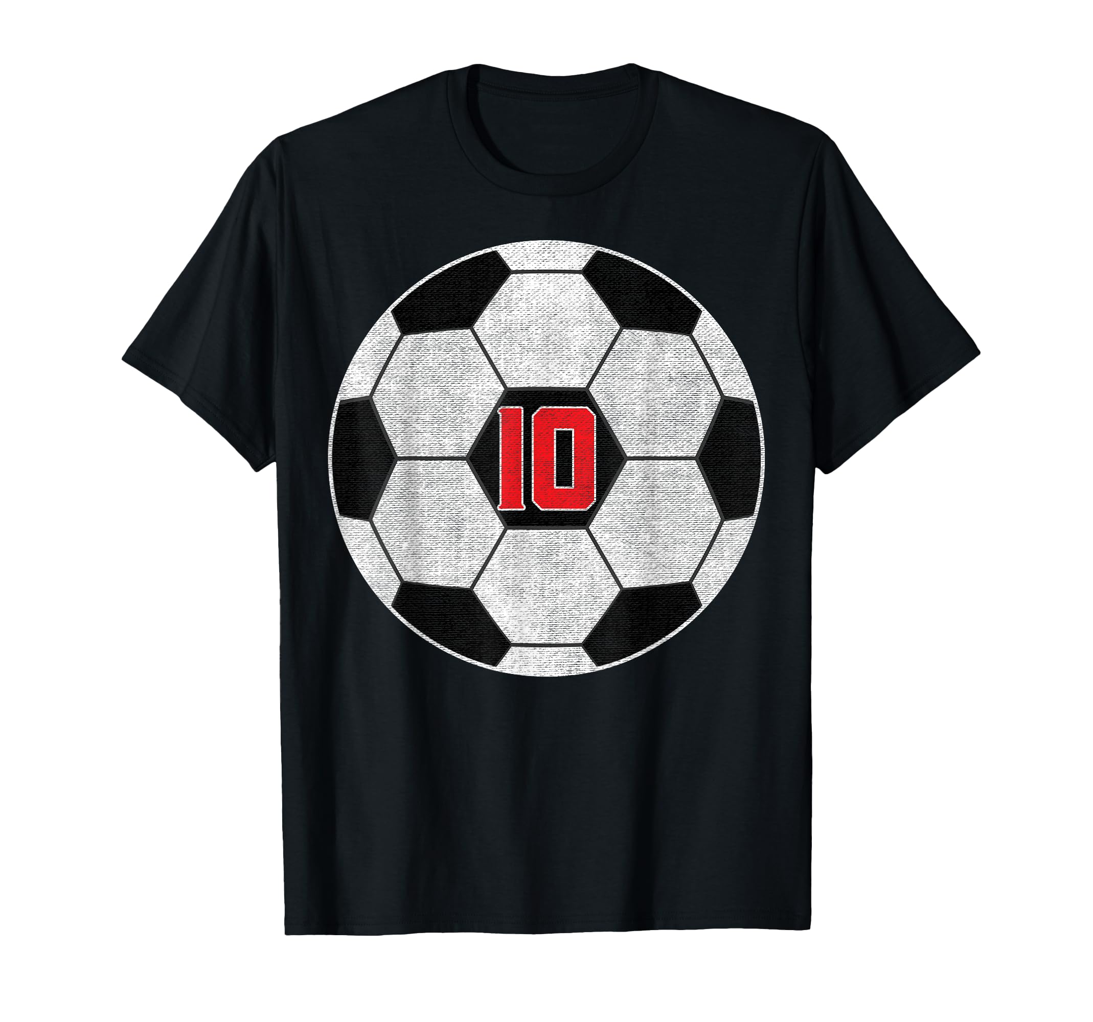 10 Years Old Soccer Player 10Th Birthday T-Shirt - Custom Art Print Unisex - T-Shirt, Sweatshirt, Hoodie