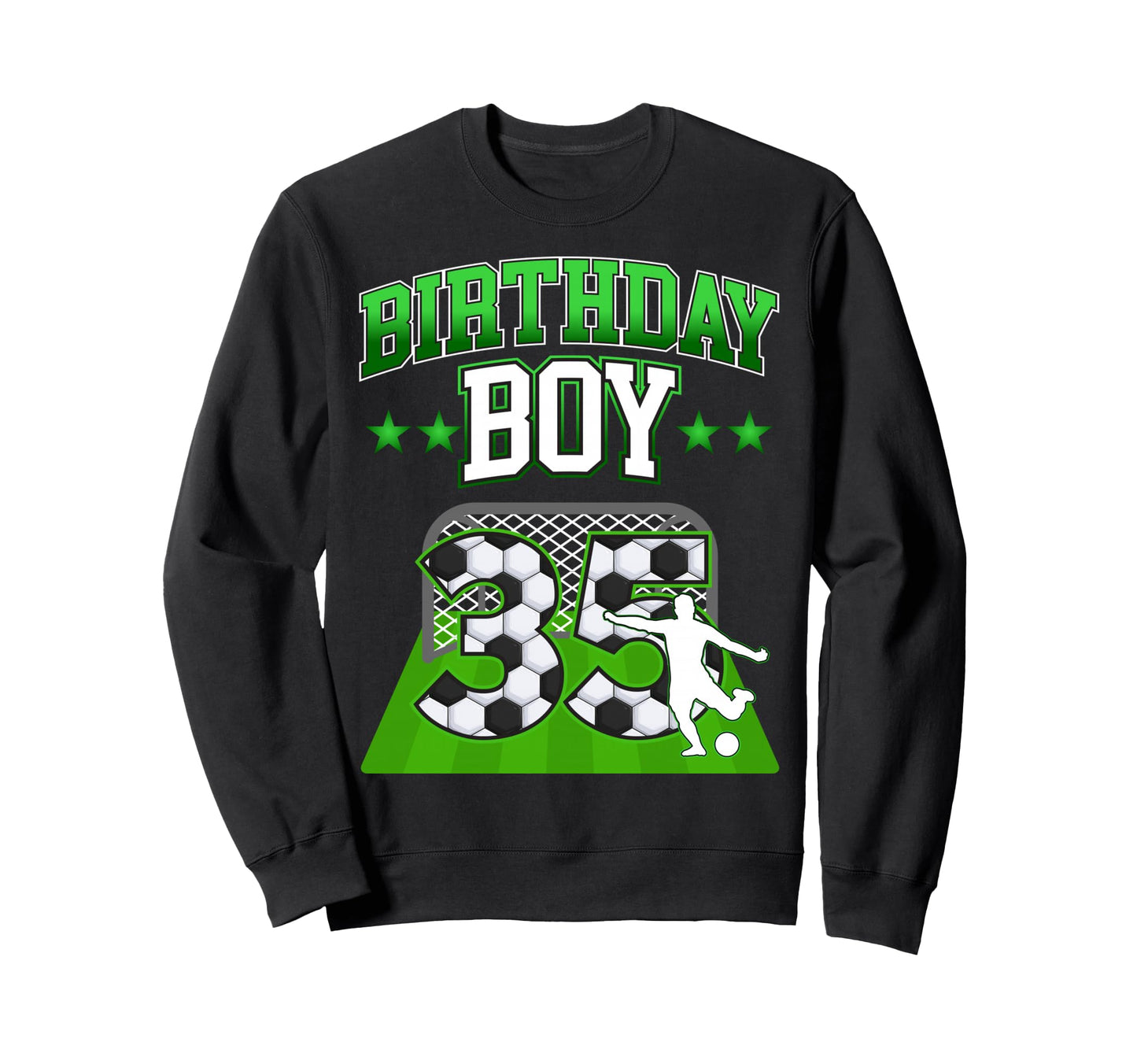 Soccer Themed Birthday Outfit 35 Sweatshirt - Graphic Print for Adults - T-Shirt, Sweatshirt, Hoodie