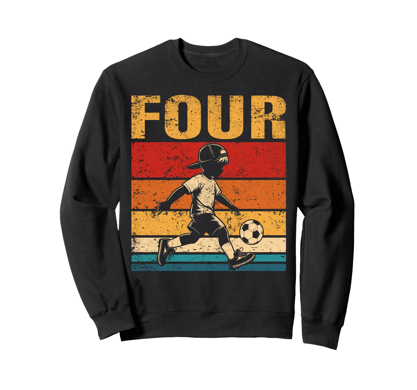 4 Year Old Soccer Birthday 4Th Sweatshirt - Streetwear Style Unisex - T-Shirt, Sweatshirt, Hoodie