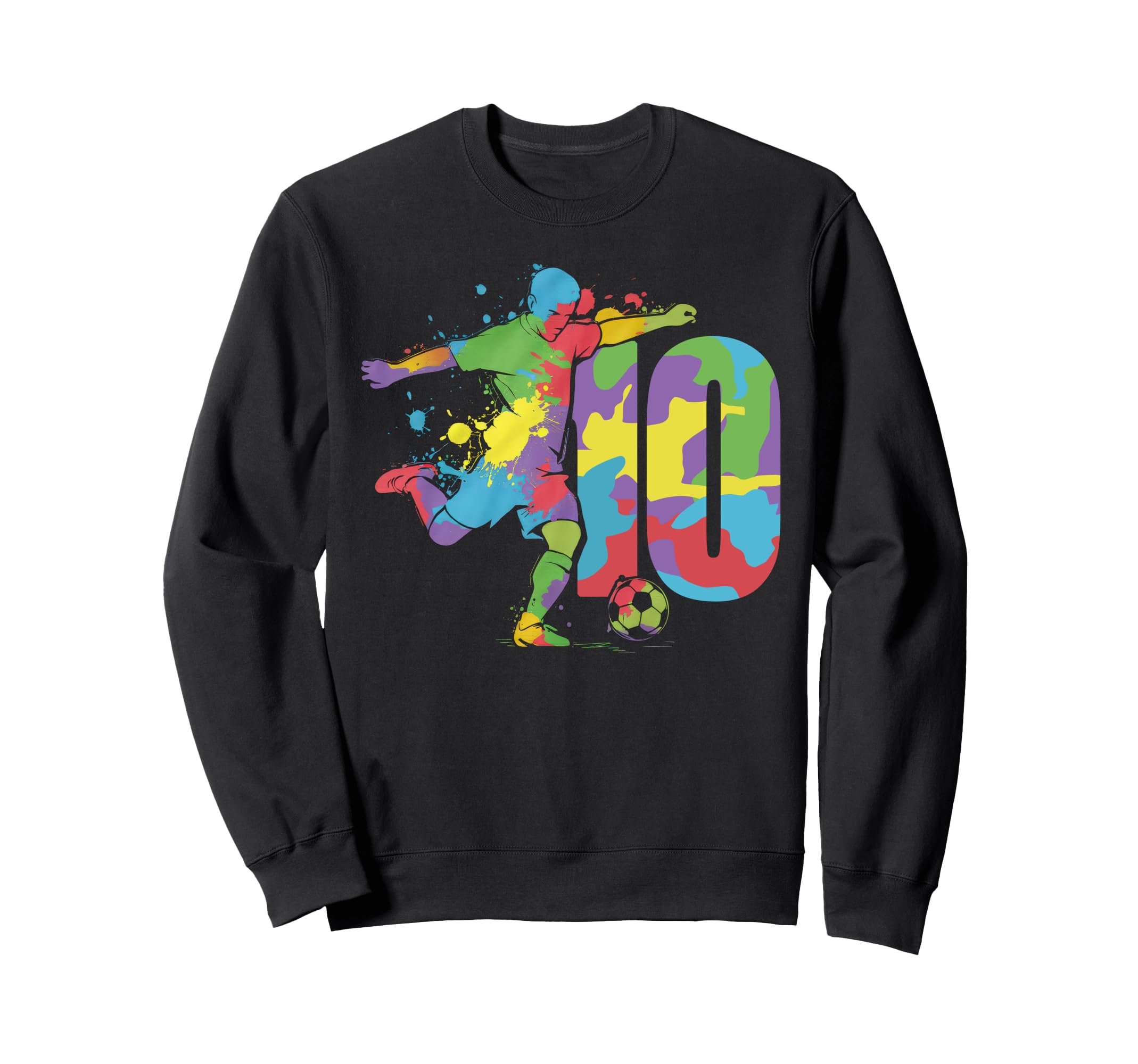 10 Soccer Birthday Gift Soccer Fan Sweatshirt - Unique Graphic Men Women - T-Shirt, Sweatshirt, Hoodie
