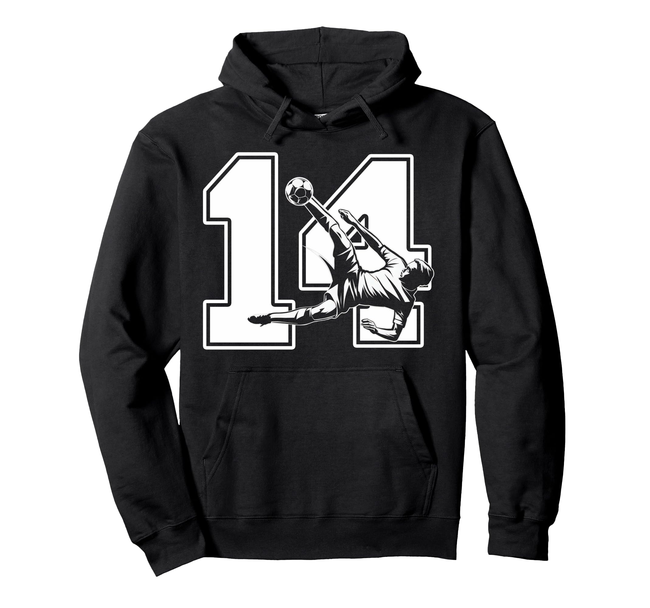 14 Soccer Birthday Gift Soccer Fan Sports Hoodie - Novelty Apparel Unisex - T-Shirt, Sweatshirt, Hoodie
