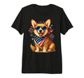 Patriotic Corgi American Flag 4Th July Dog T-Shirt - Unique Graphic Unisex - T-Shirt, Sweatshirt, Hoodie