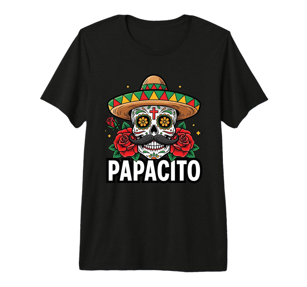 Papacito Cinco De Mayo Sugar Skull T-Shirt - Custom Art Print Unisex - T-Shirt, Sweatshirt, Hoodie