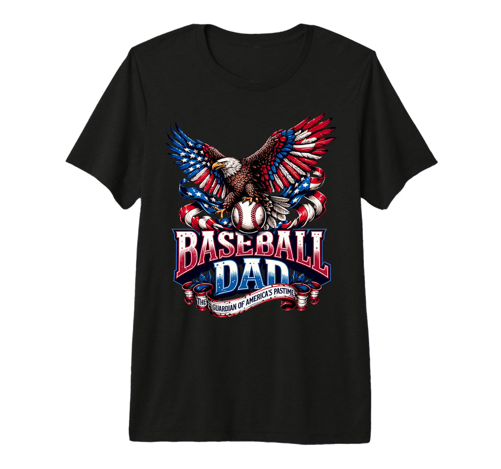 Mens Baseball Fathers Day Usa T-Shirt - Custom Art Print for Adults - T-Shirt, Sweatshirt, Hoodie